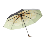 焦下 双层三折黑胶伞 晴雨两用 防紫外线遮阳伞 UPF50+