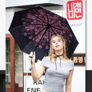 当当优品 樱花晴雨两用五折伞