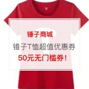 锥子T恤超值优惠券