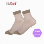 品牌白菜：INTERIGHT 女士高透短袜 10双盒装