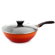 Neoflam Mitra系列 EC-MT-W30I 陶瓷炒锅 橙色渐变 30cm