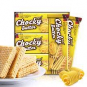 CHOCKY/泰国进口 比斯奇果屋巧客黄油味夹心威化饼干32g*13袋*10