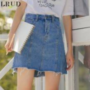 16日0点：LRUD 高腰牛仔半身裙 LRUD1504092