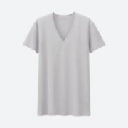 优衣库UNIQLO 男士 AIRism网眼V领短袖 182497