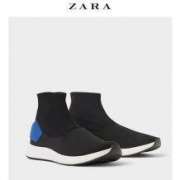 直降三百：ZARA 男士一体飞织袜套式高帮跑鞋