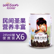 阳光味道 桑葚汁 果汁饮料 245ml*6罐