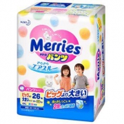 Merries) 妙而舒 婴儿拉拉裤 XXL26片  *5件