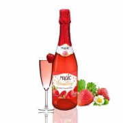 Magic sparkling 灰姑娘的梦 无醇起泡草莓味葡萄汁碳酸饮料 750ml *5件