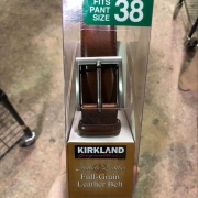 第50期团购！意大利上等牛皮 kirkland 柯克兰  男士针扣腰带皮带