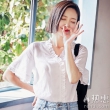 女士花边甜美蕾丝白色上衣