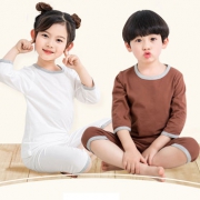 南极人 儿童纯色家居服套装