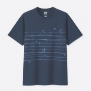 UNIQLO优衣库 男士MICKEY BLUE印花T恤