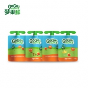 GoGo SqueeZ 梦果鲜 桃子苹果泥90g*4袋  法国进口