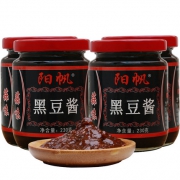 阳帆 黑豆酱 230g*4瓶 蒜蓉辣酱 佐餐好选