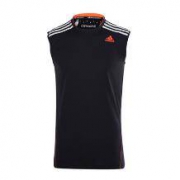 adidas 阿迪达斯 男士透气排汗运动背心 黑色M33592