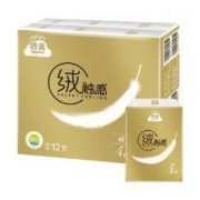 白菜价：洁云 手帕纸 绒触感4层纸巾*12包