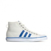 限尺码： adidas Originals NIZZA HI男款白色高帮鞋