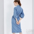 女士翻领牛仔衬衫裙