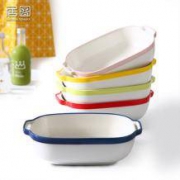 居图 陶瓷焗饭盘 长方形烤盘