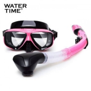 watertime 包裹式专业浮潜面镜+全干式呼吸管
