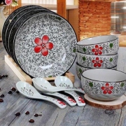 REMEC 金禹瑞美 12头釉下彩餐具套装
