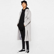 Bershka巴适卡 男士中长款大衣