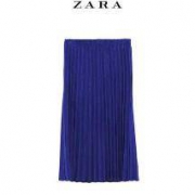 限尺码：ZARA 女装 绒面质感百褶裙 05093020305