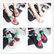 Prime day，Melissa Shoes 梅丽莎 Solar IV Ad女士樱桃夹趾平底凉鞋