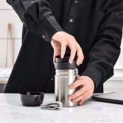 网易严选 不锈钢砂光焖烧杯 400ml 配折叠叉勺
