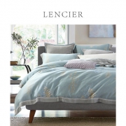 LENCIER 兰叙 60支贡缎天丝印花四件套 1.5m-1.8m床
