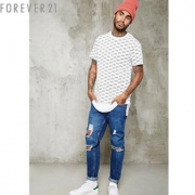 FOREVER 21  男士字母印花T恤