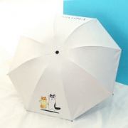 哈士奇柴犬黑胶晴雨伞