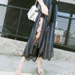 女士复古开叉阔腿裤