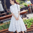 女士波点印花连衣裙