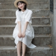 女士纯色短袖连衣裙