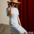女士复古收腰显瘦绣花旗袍连衣裙