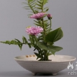 三足螺纹陶瓷花碗