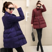 施衣品 女士韩版长款棉服