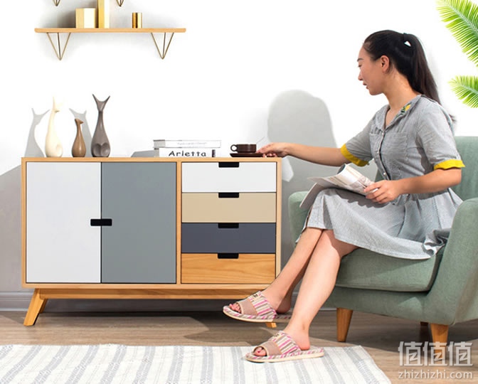 LEWIS HOME双门四斗边柜