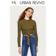 URBAN REVIVO WG04S4EN2005 女士圆领长袖T恤