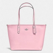 COACH 蔻驰 City Zip Tote女士真皮中号托特包