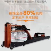 wakagym 哇咖 泰国橡胶木经典款 水阻划船机