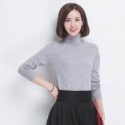 恒源祥 HYX218001 女士高翻领羊毛衫