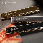 上海英雄牌 初学者24孔复音C调口琴 送学习资料等