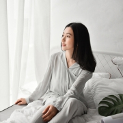 网易严选   绽放 女式纯色长袖家居服 2色