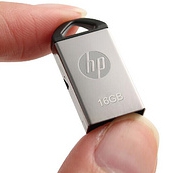 HP 惠普 U盘 v221w 气质小U 金属银色16G