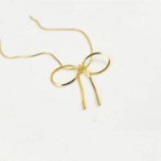 项链女王：AITKEKA 爱缇卡 choker 925银镀18k金 蝴蝶结颈圈项链