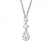 SWAROVSKI 施华洛世奇 Eveline 5020056 白色方形水滴形水晶项链
