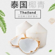 展卉 泰国进口椰青 4个装 送开椰器和吸管