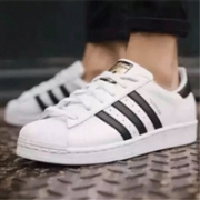 adidas 阿迪达斯 superstar 贝壳小白鞋 大童款金标